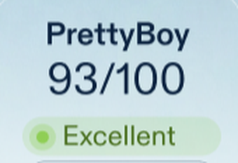 PrettyBoy 93/100, Excellent, on the Yuka app